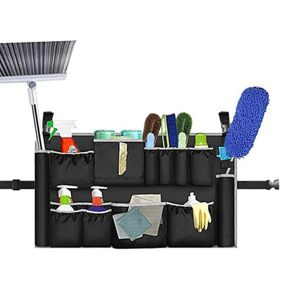 For Garage Organization Trash Can Storage Bag Outdoor Tool Holder Trash Can Tool Storage Organizer Storage Bag Open-top Design