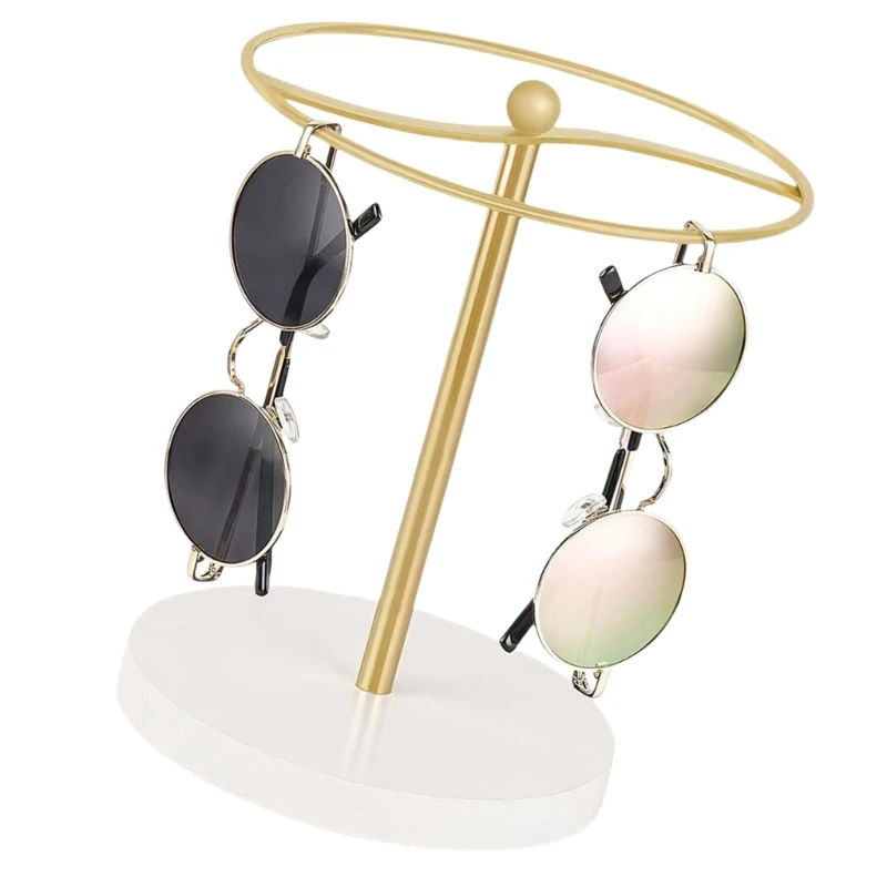 Elegant Gold/Black Eyewear Organizers Stand Space Saving Glasses Storage Shelf Dropship