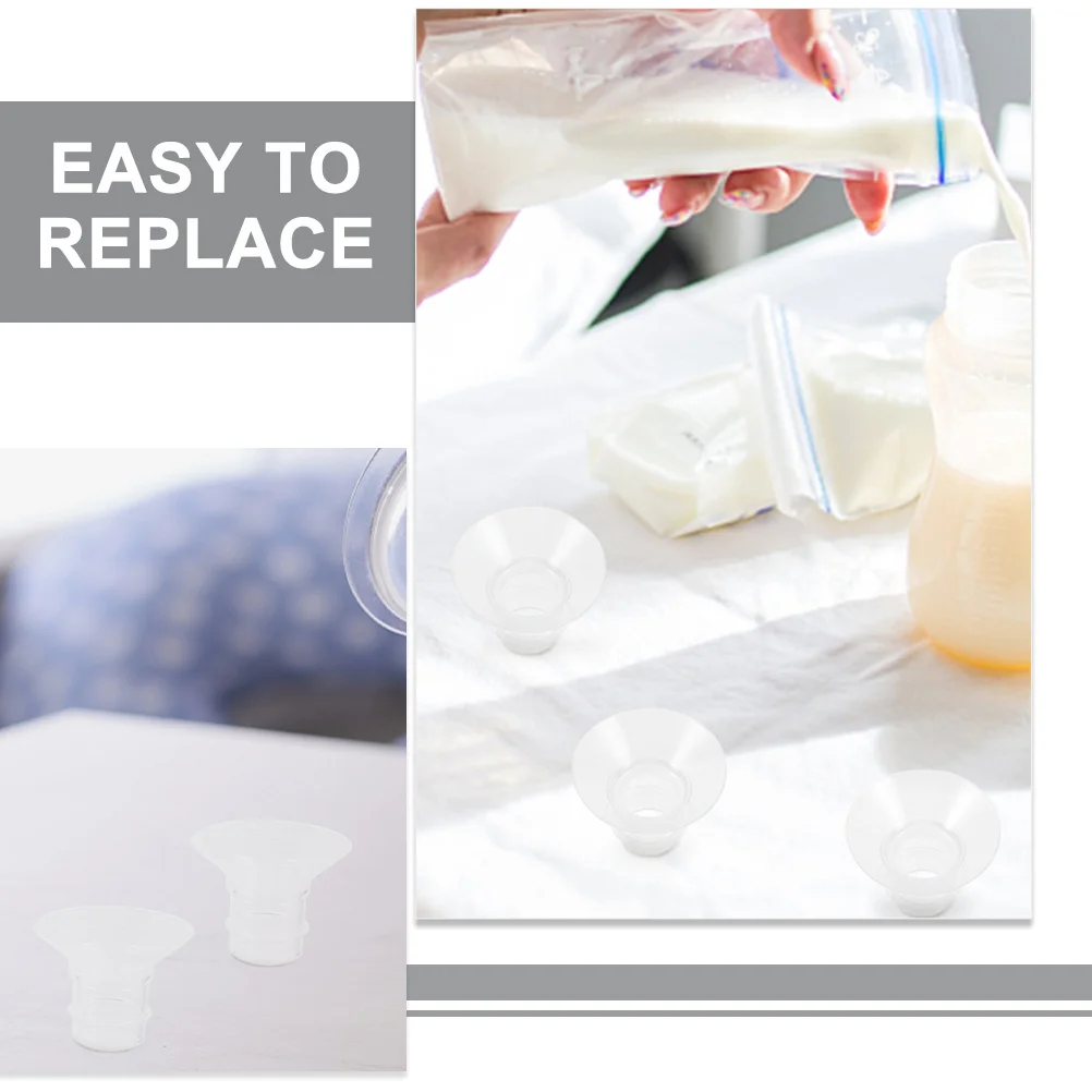 

8Pcs Breast Pump Flange Inserts Replacement Parts Soft Texture Simple Design Suitable for Various Pumps 19mm 17mm 15mm