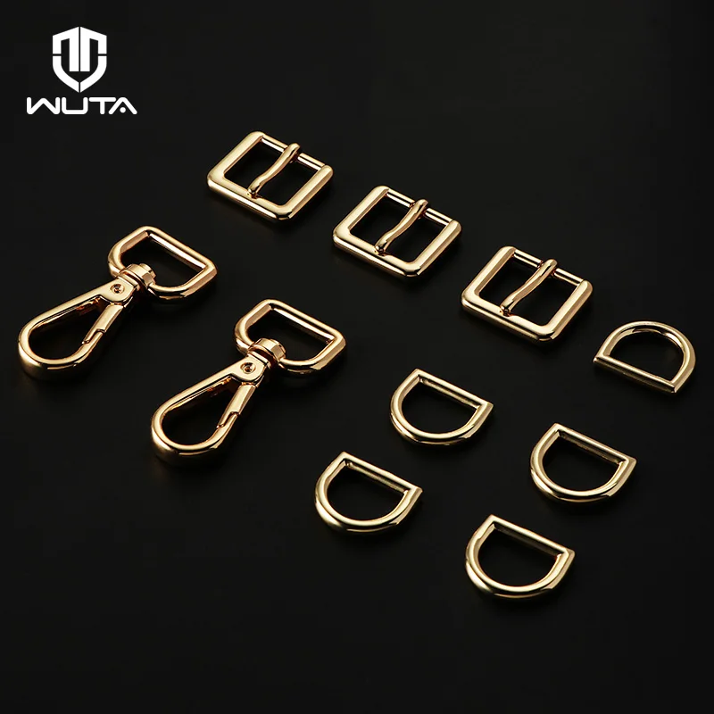 WUTA Universal Bag Accessories Metal Tri-Glide Buckle Rectangle Adjuster Pin Buckle D Ring Belt Backpack bag Strap Hardware