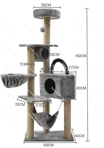 Suitable ForCat Tree Climbing House Cat Toy Hammock Scratch Cat Scratch Tower