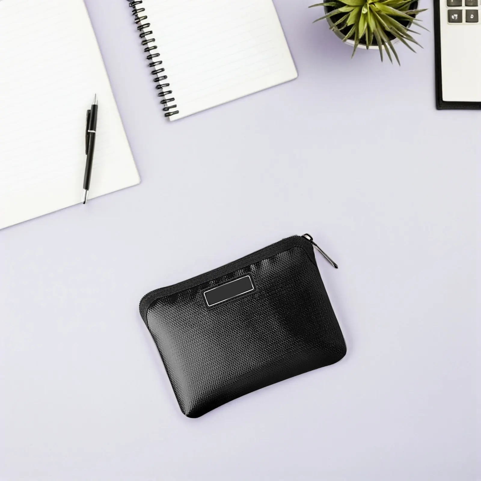 1pc Waterproof Fireproof Storage Pouch For Wallet Cellphone Files Double-Sided Multipurpose Battery Case File