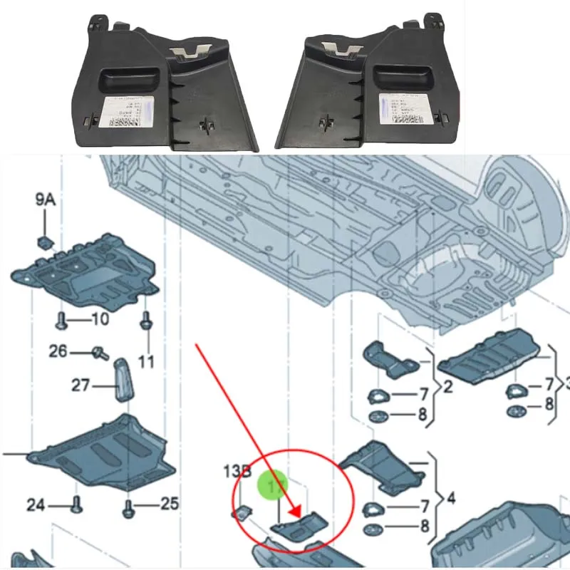 For VW Golf MK7 Audi A3 Skoda SEAT Genuine Underbody Panel  5Q0825271A 5Q0 825 271 A 5Q0825271