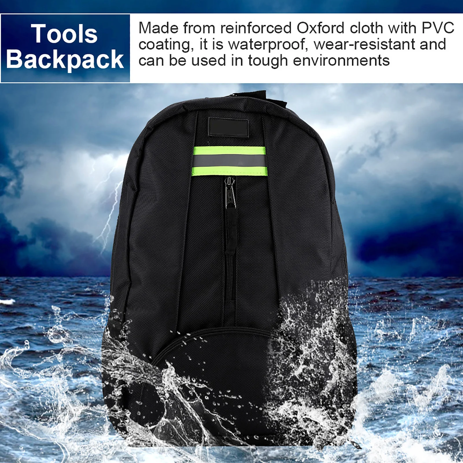 WeAr Resistant Bag Electrician Backpack Oxford Cloth Fabric Tools Backpack WeAr Resistant Bag for Electrician Plumber Repairman