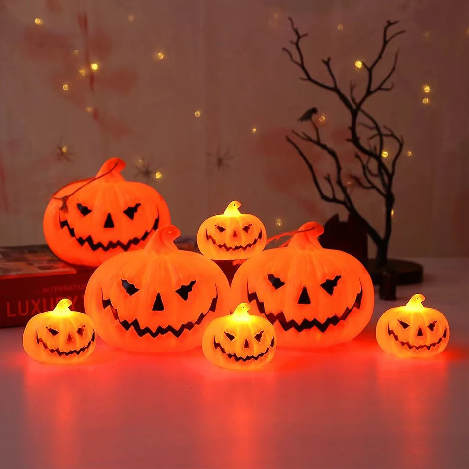 Pumpkin Lantern Halloween Skull Ghost Face Candle Ornament For Bedroom Garden Party Decoration Atmosphere Decor
