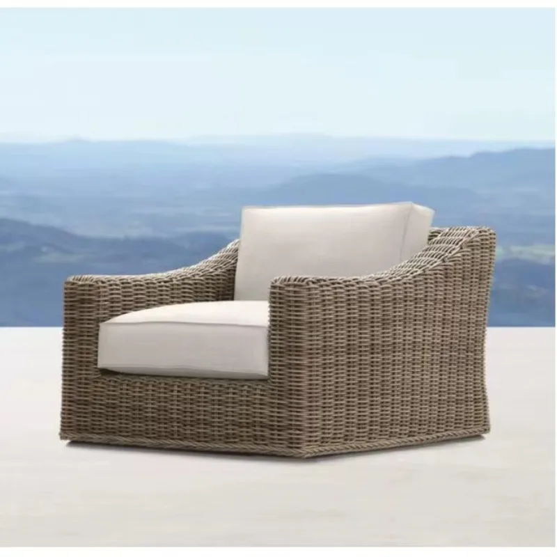

Garden Balcony Living Room Wicker Sofa Outdoor Furniture Garden Set Plastic Resin Chair High Quality Outdoor Rattan Furniture