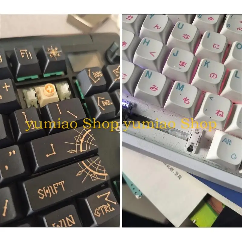 587B Professional Keyboards Stabilizers System 8Pieces Set Metal Plastic Hybrided Minimal Actuation Noise