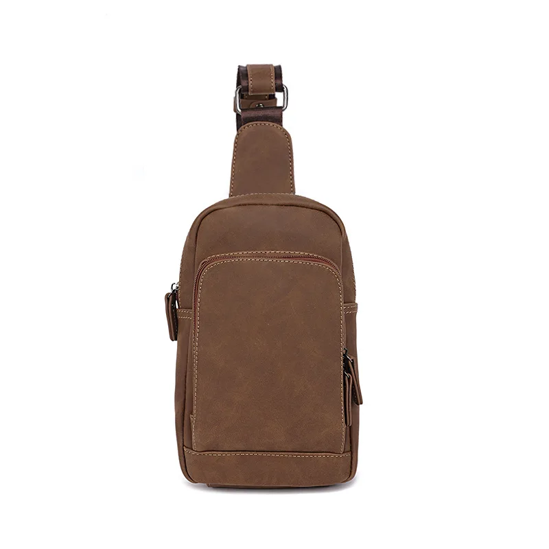 Portable Chest Sling Crossbody Pack Multi‑Compartment Zipper Closure Shoulder Bag for Short Trip Hiking Outdoor Daily Commute