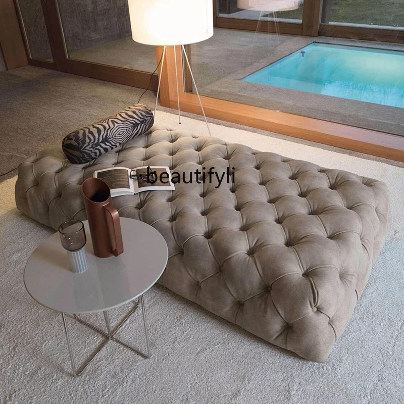 D132 American style light luxury sofa stool living room sofa cloakroom low stool clothing store shoe stool
