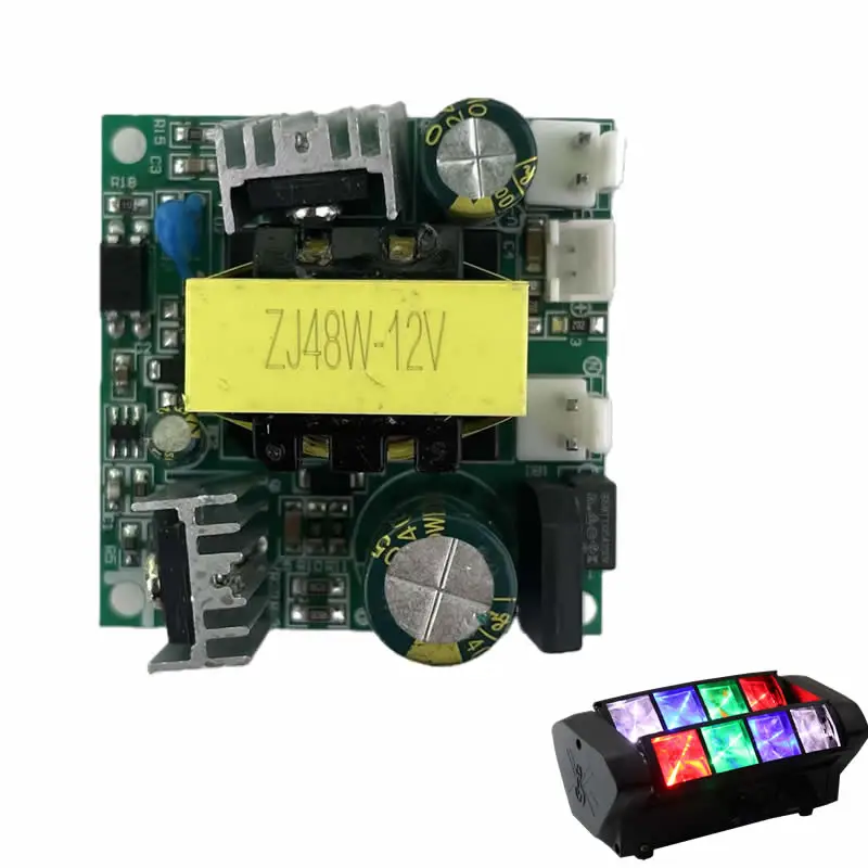 

ZJ48W-12V Сценический светильник Mini Spider Light 80W RGBW Источник питания с подвижной головкой