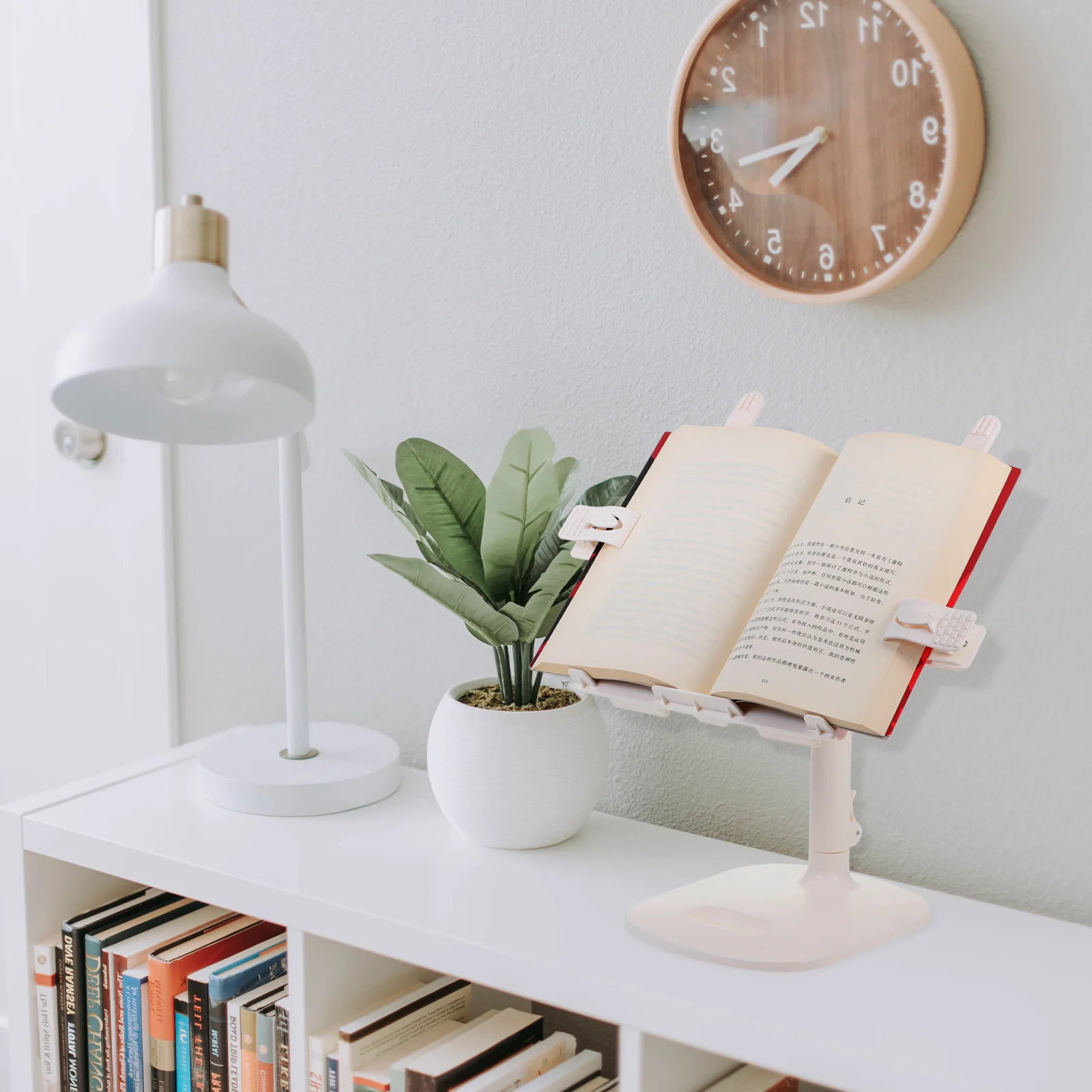 

Ergonomic Reading Bookshelf Abs Compact Desktop Stand for Textbooks Books Piano Scores Music Student Learning Rack Practical