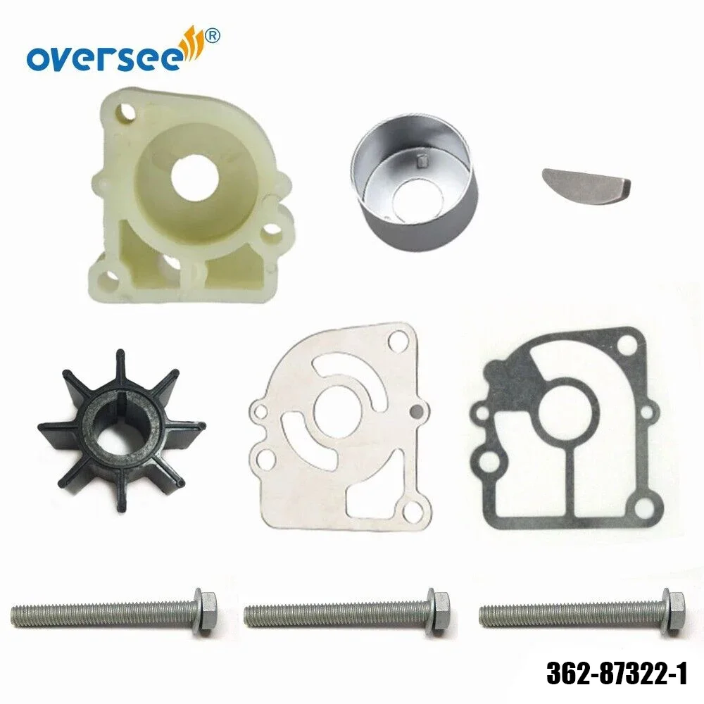 362-87322 Water Pump Repair Kit & Pump Case Upper 350-65016 For Tohatsu 9.9-18HP Outboard Engine