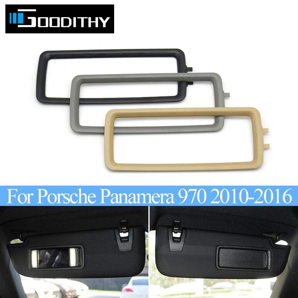 

Interior Sunshade Makeup Cosmetic Mirror Cover Frame Sun Visor Holder Outer Panel For Porsche Panamera 970 2010-2016 970731031