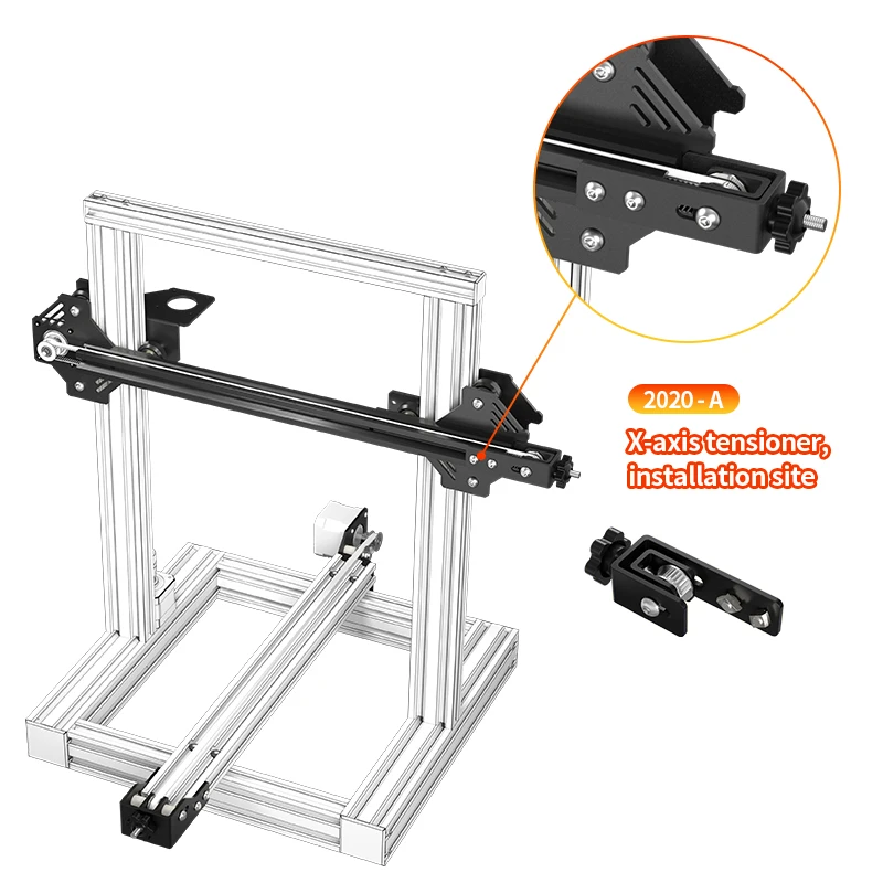 2020 X Axis V-Slot Profile Synchronous Belt Stretch Straighten Tensioner For Ender 3 CR-10 DIY 3D Printer Parts