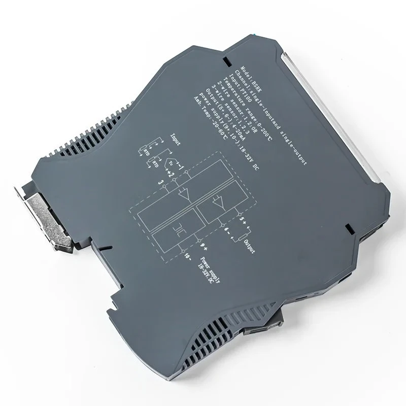 PT100 RTD  Isolation Module Install Signal Transmitter DC24V Convert Input To 4-20mA 0-10V Output for Industrial Measurement