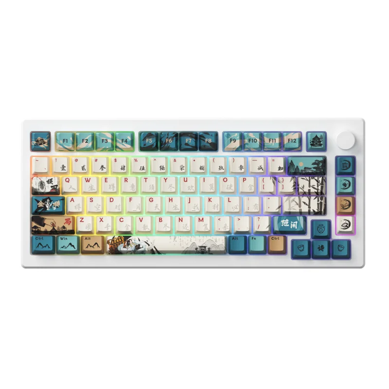 akko joy of life teclado gamer para pc com interruptor magnetico 75 de gatilho rapido tri modo junta rgb 8k hz mod007b he teclado gamer 01