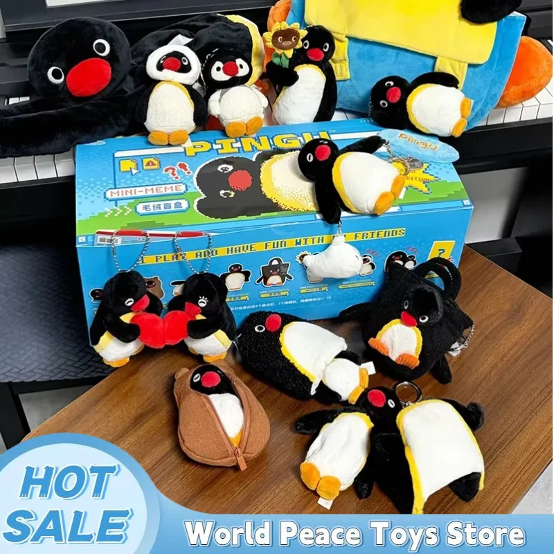 Pingu Penguin Mini Meme Blind Box Kawaii Pendant Keychain Bag Hanging Ornament Mystery Box Trendy Toy Collect Birthday Gifts