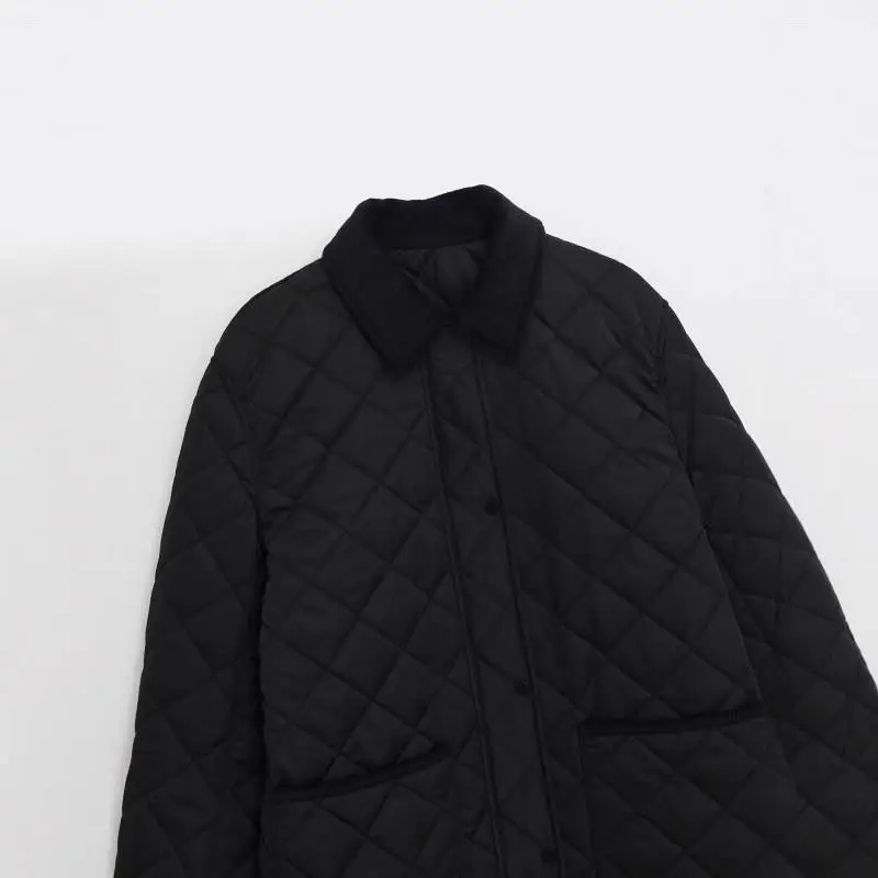 

Женские длинные хлопковые пальто Transtrfic EuroAmer Sle, свободная посадка из полиэстера Seven Sve, тюнер средней длины для среднего возраста...