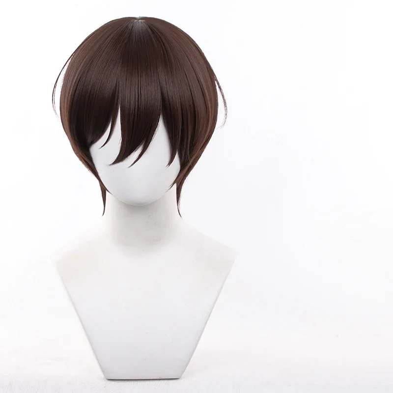 Fujioka Haruhi Haar Fujioka Haruhi Cosplay Perücke Ouran High School Host Club Fujioka Haruhi Dunkelbraune Perücke Hitzebeständige Perücken