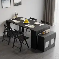 Credenza rettangolare moderna allungabile con contenitore