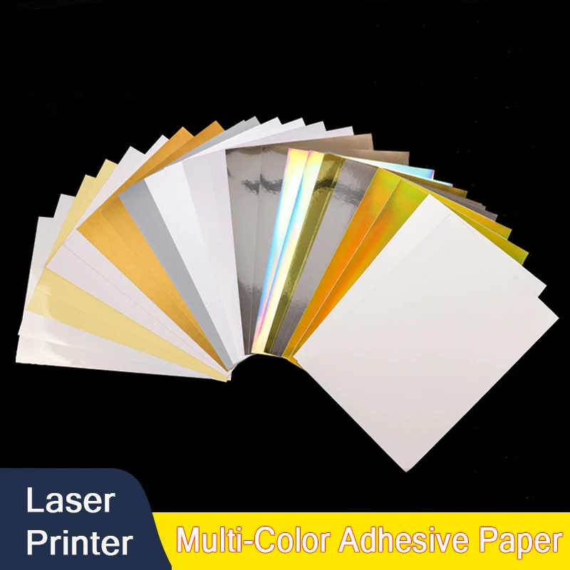 

A4 PET PP Adhesive Paper For Laser Printer Multi-Types Adhesive Paper Label Stickers Hand Writting Package Decoration DIY