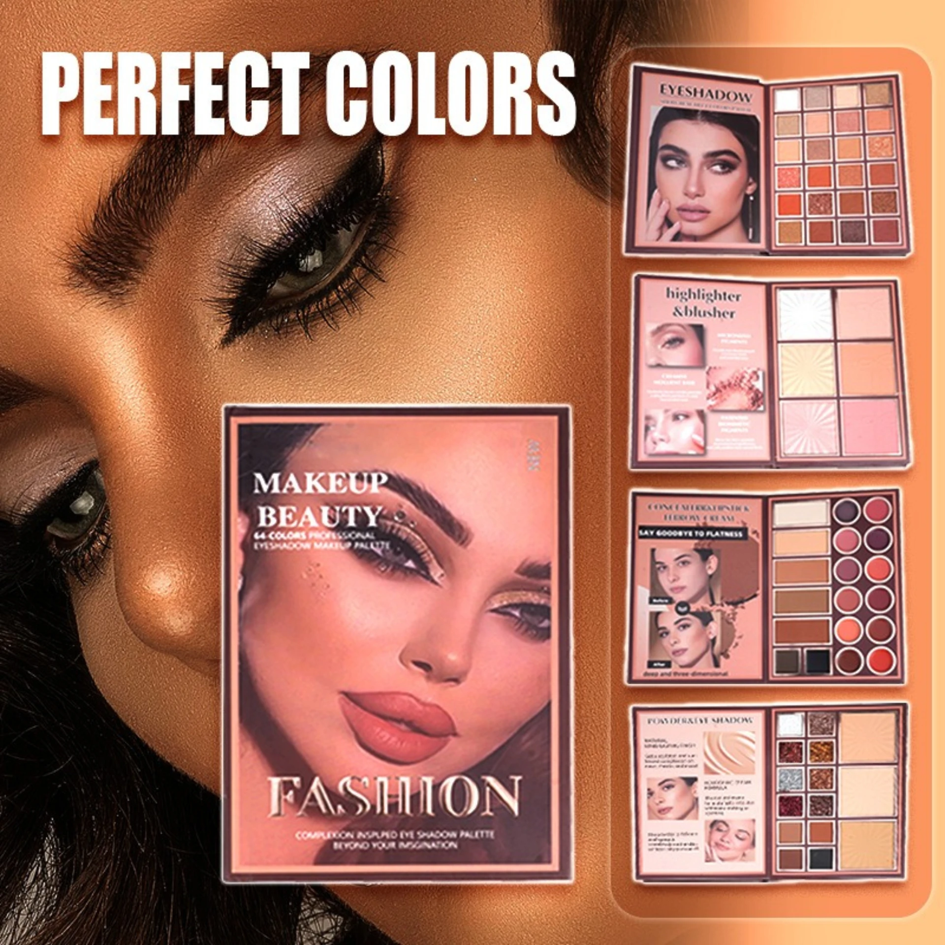 43-Color eyeshadow disc matte pearlescent blush high-gloss lipstick integrated to improve complexion waterproof and long-lasting