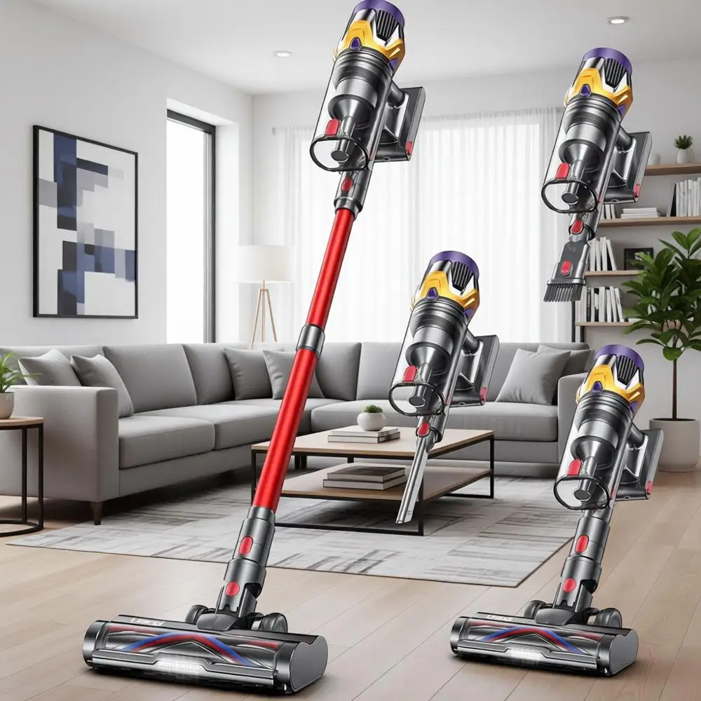 Upgraded 55KPA 650W 70Mins Stick Vacuum, Self-Standing, Touch Sensor, 1.8L Dust Cup, Anti-Wireless Vacuum Cleaner for Home/Pet H