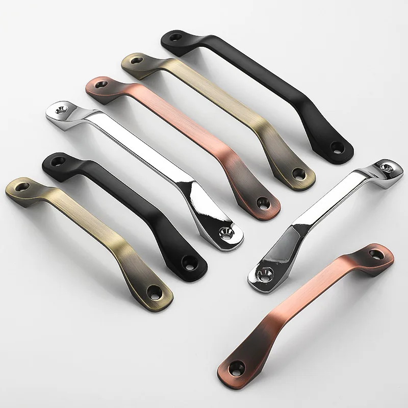 

Modern Minimalist Drawer Handles Wardrobe Door Vintage Wardrobe Punched Cabinets Vintage Wooden Door Door Handles Matte Black