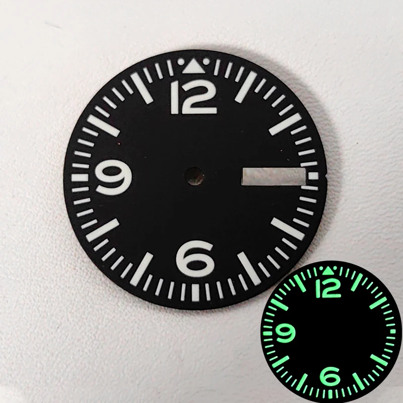 カスタマイズされた28.5mm腕時計文字盤、NH35/NH36ムーブメント、SKX007/6105タートル/サムライ対応、グリーン夜光仕様