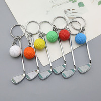 1/6pc Fun and Unique Mini Golf Club Ball Keychain - Perfect Gift for Golf Enthusiasts， Add a Sporty Touch to Your Look!