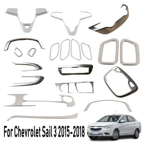 Cubierta de luz de lectura embellecedora para volante, marco de interruptor, reposabrazos, accesorios de salida para Chevrolet Sail 3, 2015, 2016, 2017, 2018