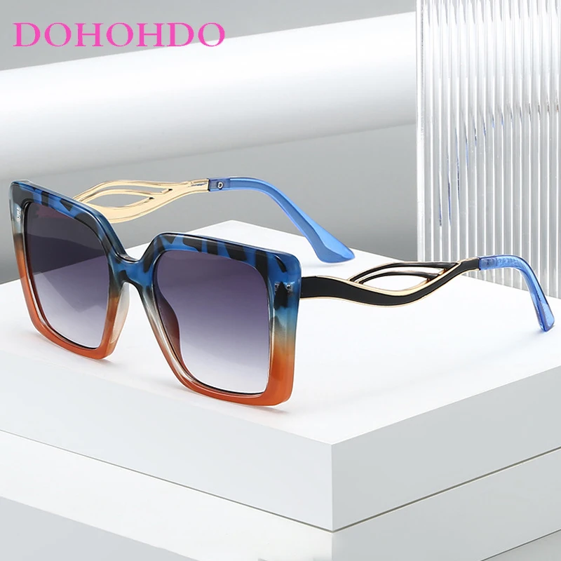

Classic Luxury Metal Big Square Women Men Sunglasses Fashion Designer Shades Summer Traveling Outdoor Drive Sunglass UV400 Очки