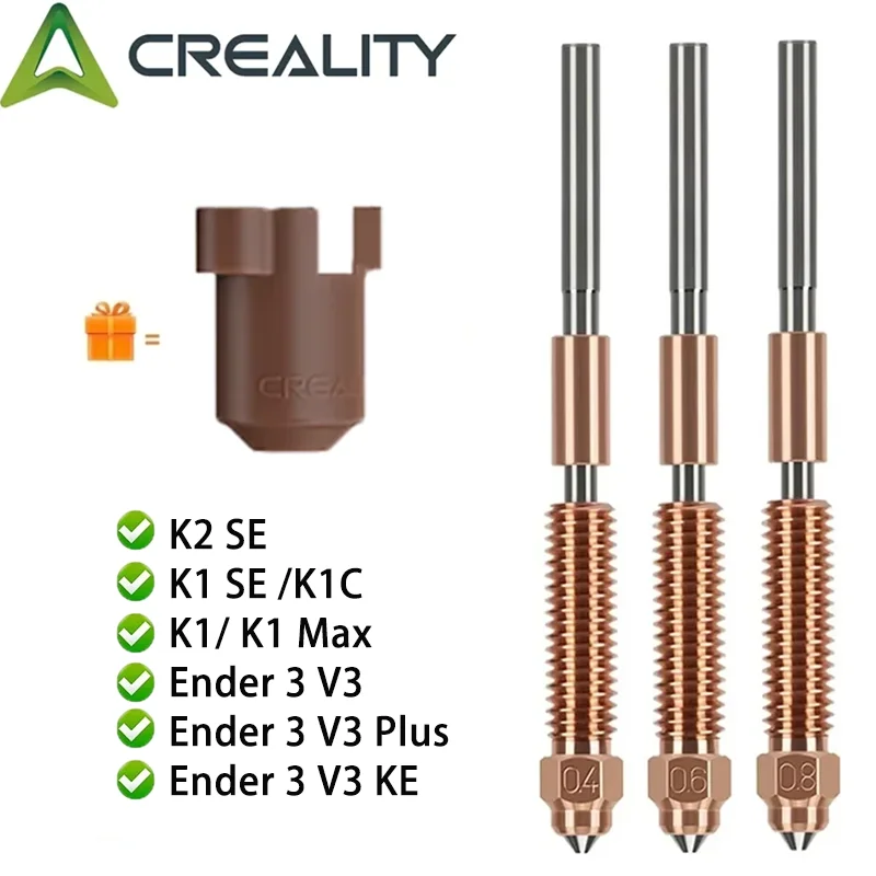 

Сопло Creality Ender 3 V3/K1C, быстросменное сопло Unicorn с силиконовым чехлом для 3D-принтеров K1C/K1 SE/Ender 3 V3/V3 Plus/V3 KE