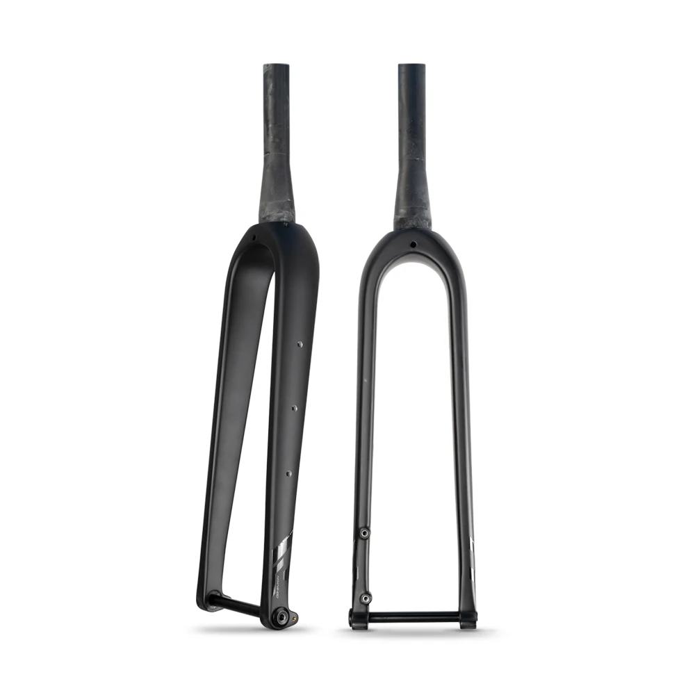 FK010 Carbon Gravel Fork Disc Brake 700C 12x100 Thru-Axle Hidden Internal Cable Tapered Tube