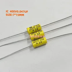 20pcs 400V473 axial non-inductive capacitor axial audio capacitor 400V47NF 0.047UF/400V volume: 7 * 15mm