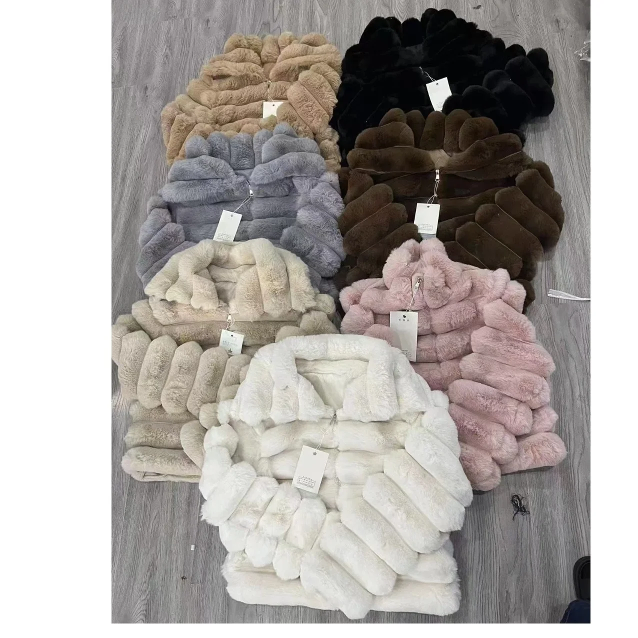 معطف فرو ort نسائي شتوي فضفاض ناعم بياقة كبيرة ملابس خارجية منفوشة عصرية من ألياف البوليستر الكورية #5