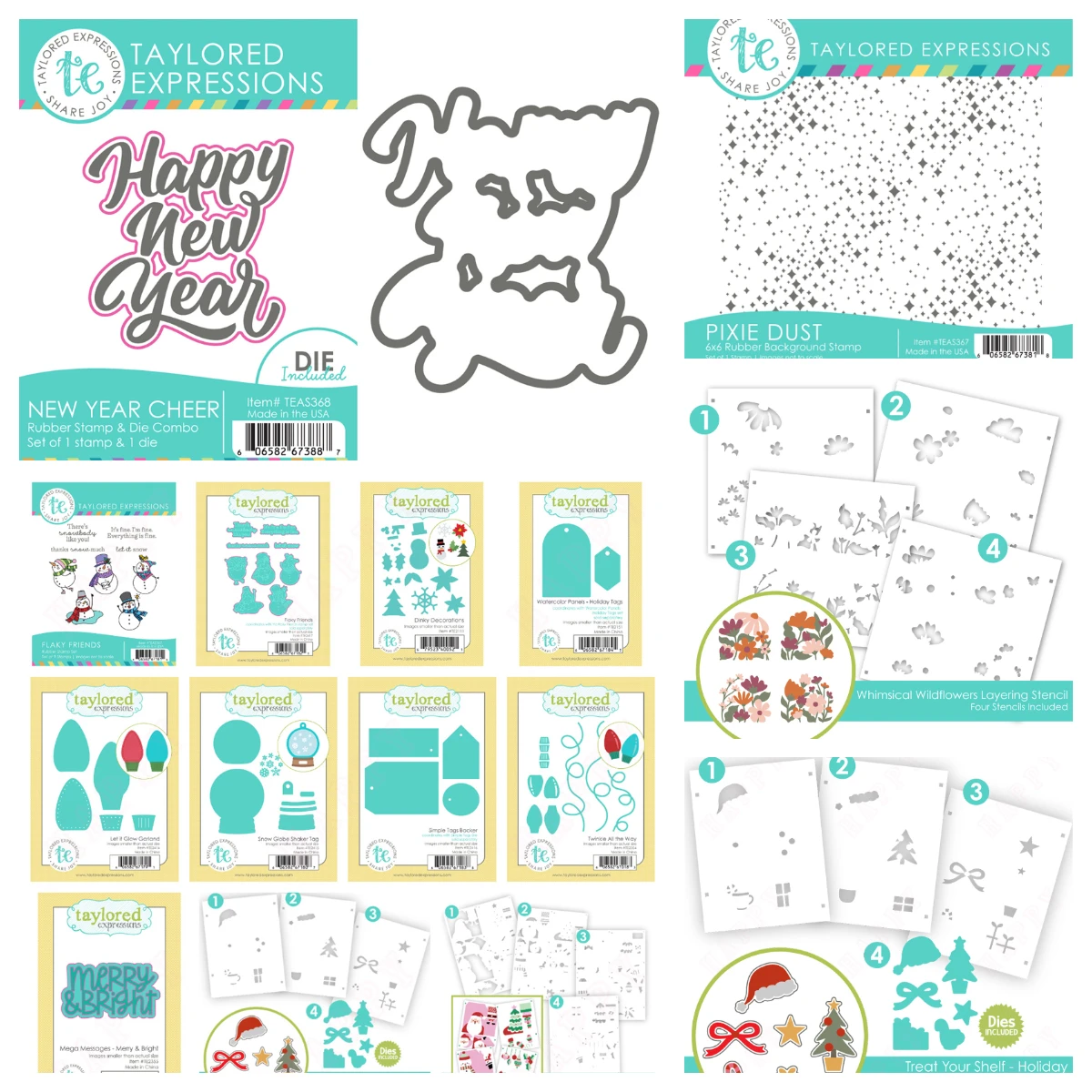 New Year Cheer Stamps and Metal Cutting Dies Sets for DIY Craft Making Greeting Card Scrapbooking Decoration Embossing Template