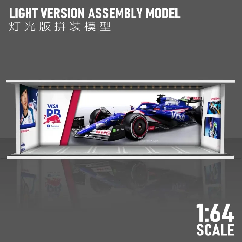 ミニチュア 1/64 スケール駐車場モデルシミュレーションシーンディスプレイ照明付き PVC ディスプレイスタンドコレクションおもちゃ男の子