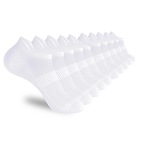 5/10 pairs of ankle sports running socks white soft thin low top short film men's and women's socks