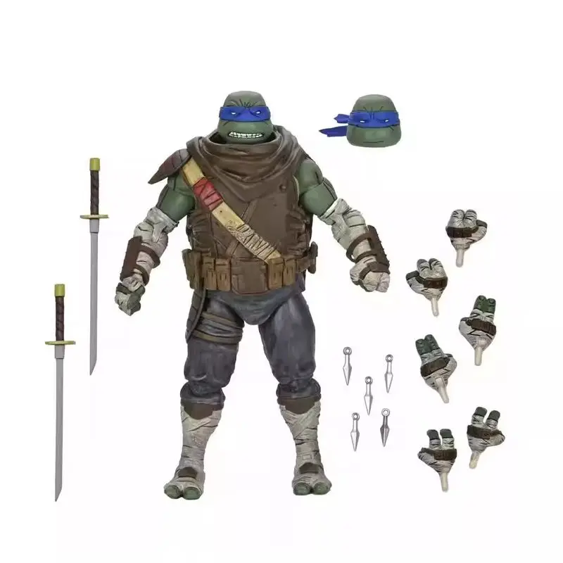 NECA TMNT الشكل المراهقين متحولة النينجا السلاحف آخر رونين تمثال دوناتيلو رافيل ليوناردو مايكل أنجلو عمل التماثيل هدية