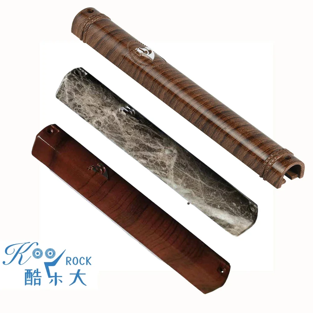 Caja de plástico Mezuzah con diseño de grano de mármol y madera roja, soporte de desplazamiento sagrado judío para puerta/coche, Kosher Judaica Mezuzot, 1 ud.