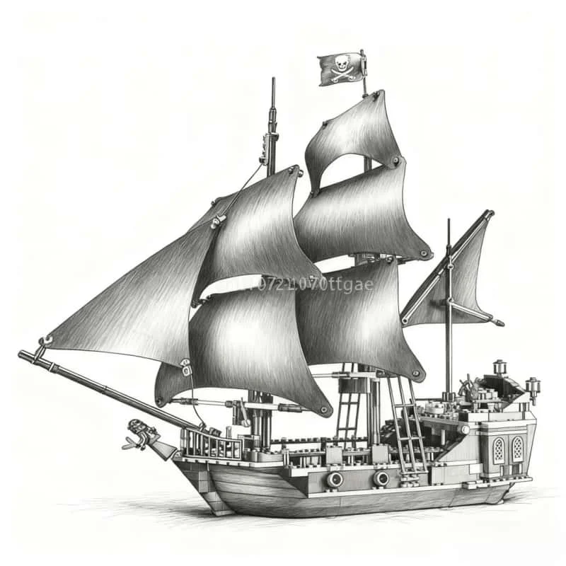 Kreative Pirate Black Pearl Boot Bausteine Boot Modell Karibik Montage Bausteine kinder Weihnachten Geschenke