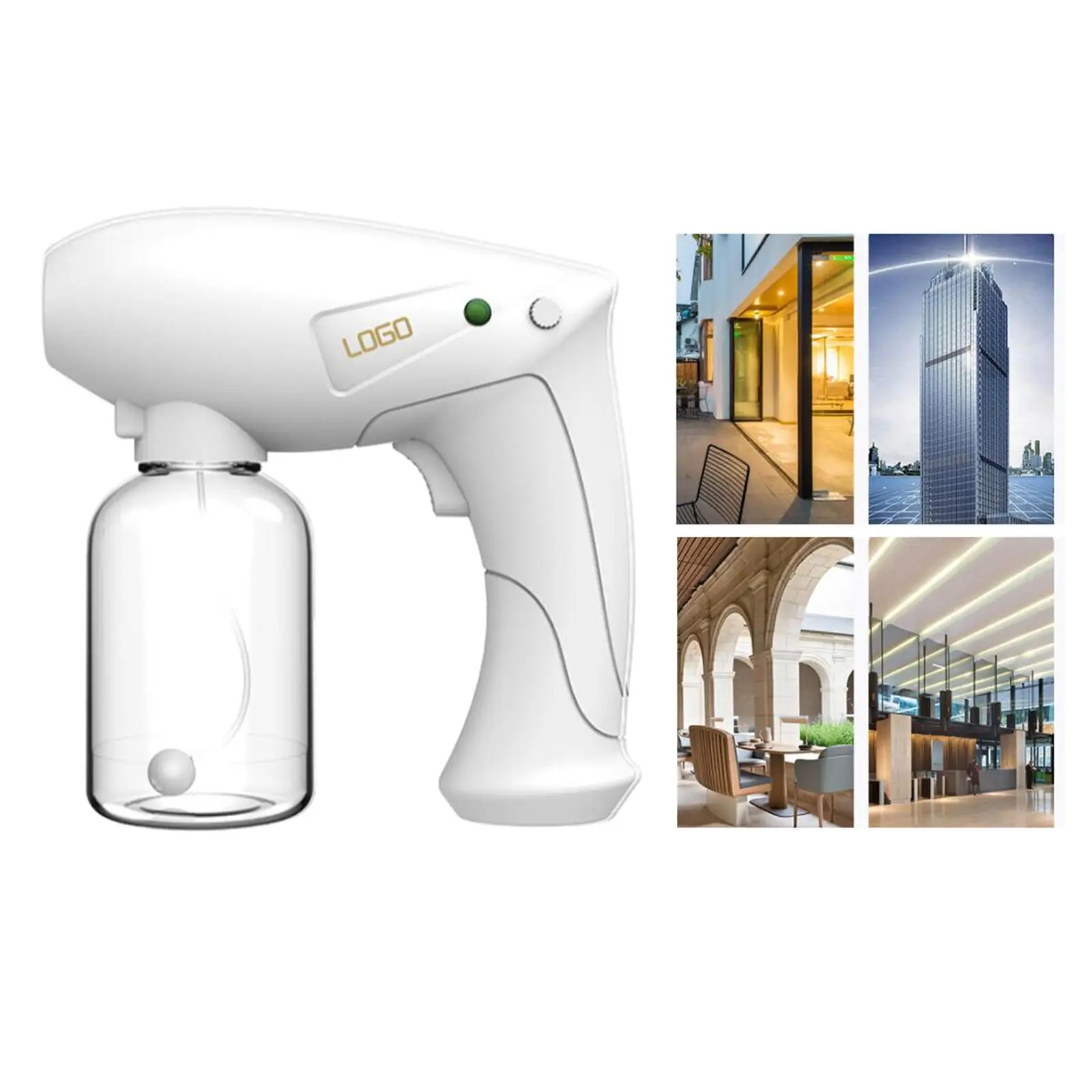 Cordless Nano Steam Sprayer Sanitizer Disinfection Fogger Mist Machine White