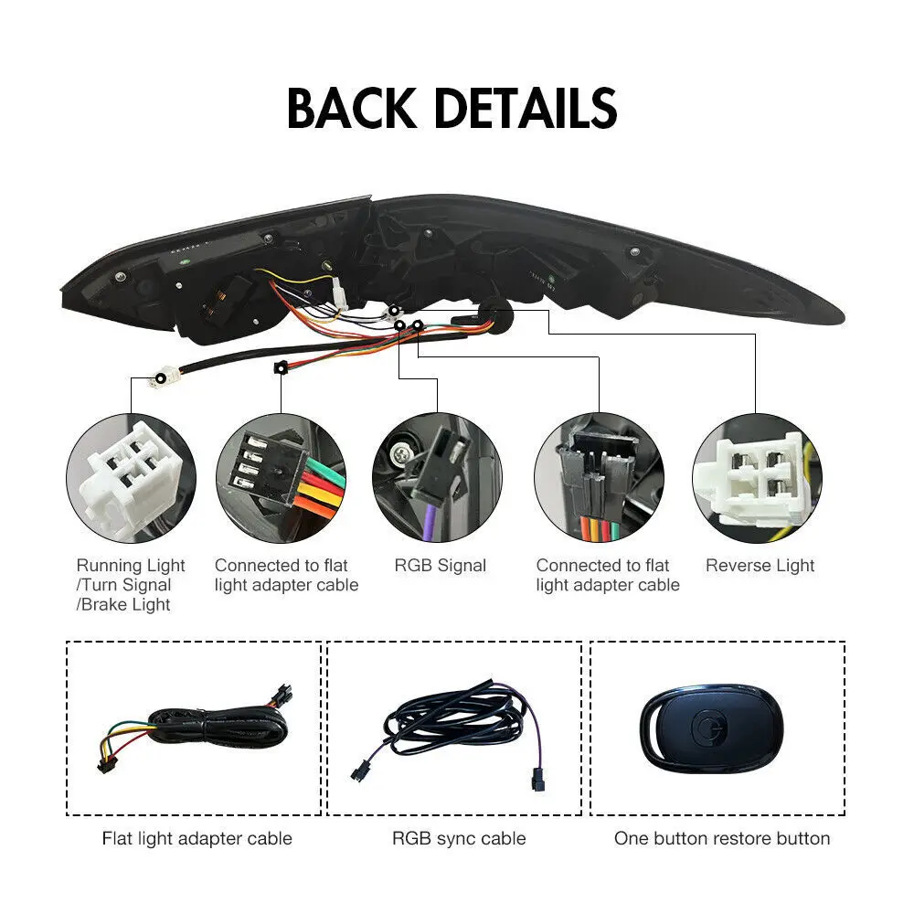 الضوء الخلفي RGB لسيارة تويوتا 8th كامري XSE XLE SE LE TRD 2018-2024 مجموعة الرسوم المتحركة للبدء