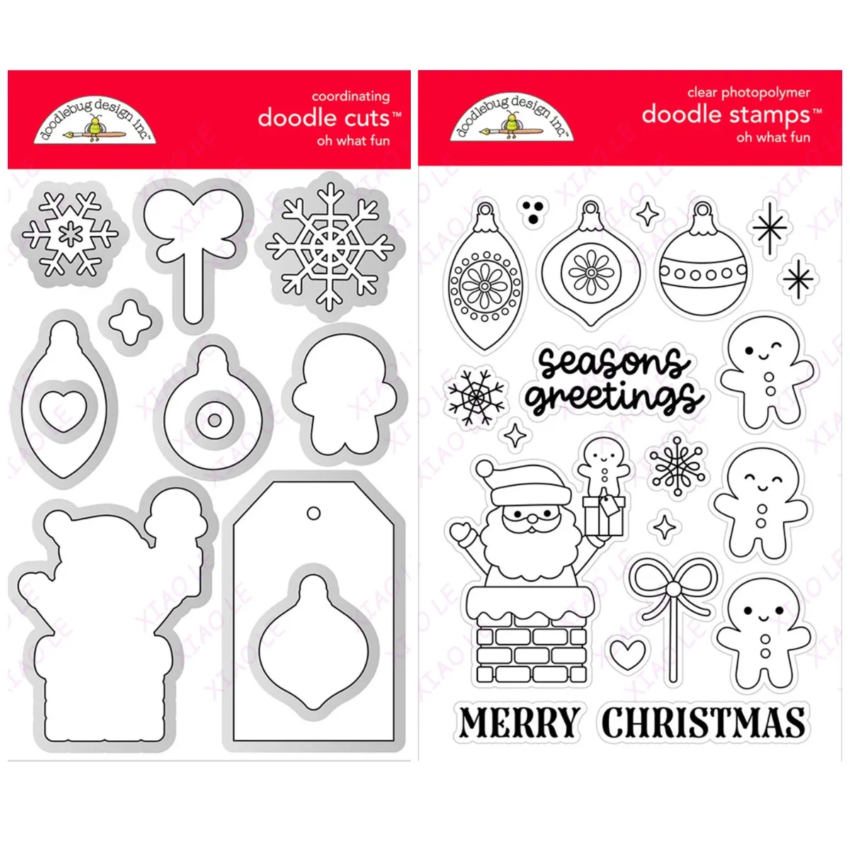 Merry Christmas Oh What Fun Collection Clear Stamps and Metal Cutting Dies Sets for DIY Craft Making Greeting Card Scrapbooking