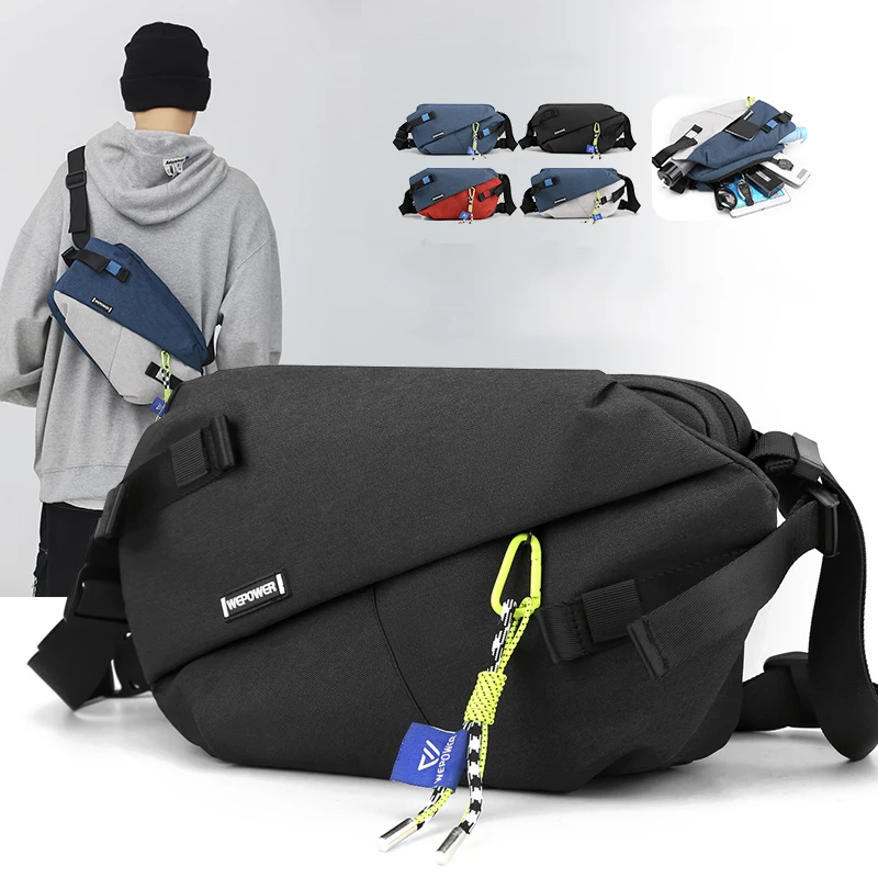 New Unisex Chest Pack Shoulder Bag High Quality Nylon Waist Packs Casual Outdoor Travel Crossbody Bag Men Wasit Belt Bags
