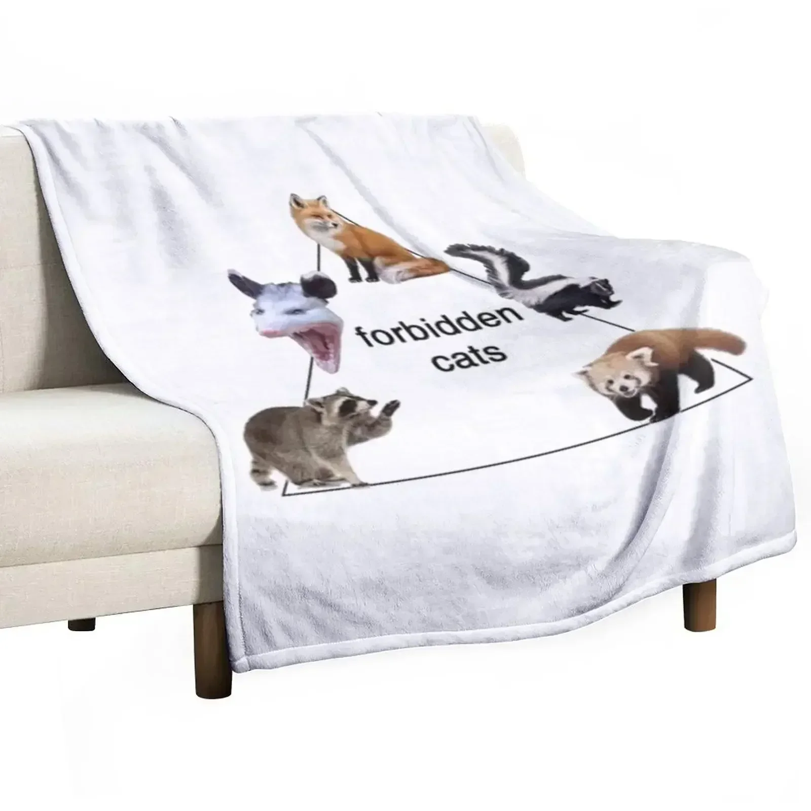 New forbidden cats Throw Blanket Single warm for winter Summer Beddings decorative Blankets For Sofas Furrys Blankets