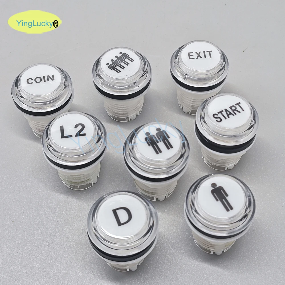 33mm 5V 12V Licht beleuchteter Druckknopf für Arcade-Spiel-Kit DIY Coin Start Select Pause Exit PS Swing Vending Crane Machine – Detail 4