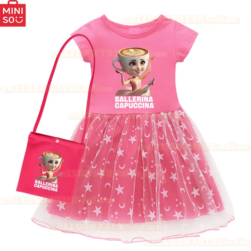 

Ballerina Capuccina Italian Brainrot Funny Meme Kids Girls Princess Dress Children Birthday Party Christmas Halloween Costume