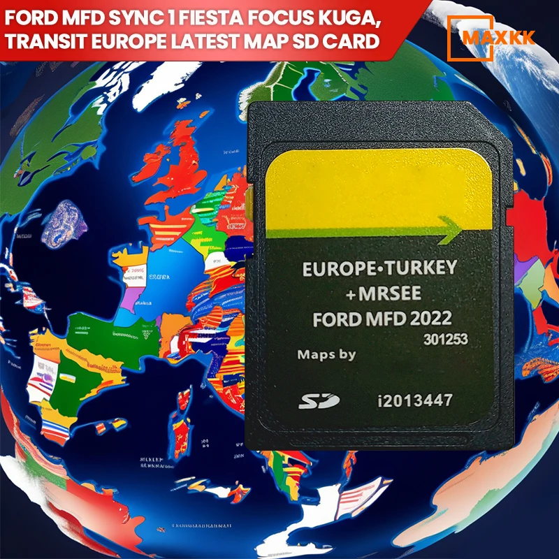 FORD MFD SYNC 1 SD Card Maps Sat Nav Update SD Fiesta Focus KUGA, TRANSIT Europe Latest Maps 2022